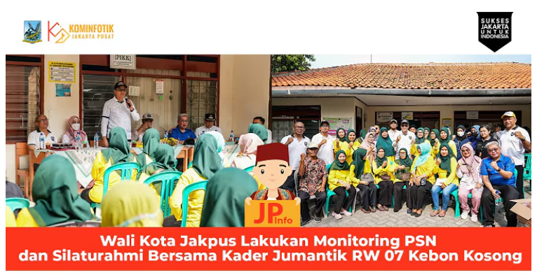 Wali Kota Lakukan Monitoring PSN dan Silaturahmi Bersama Kader Jumantik RW 07 Kebon Kosong